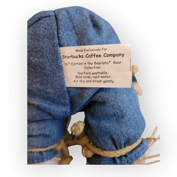 Starbucks Bearista 2001 Scarecrow Halloween Bear Plush NWT - Picture 5 of 6